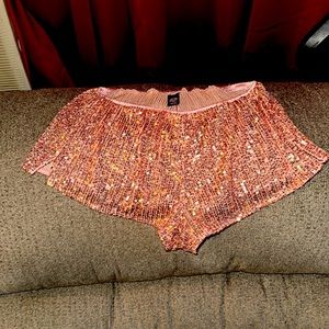 Pink sequins shorts xtra small/xtra petite